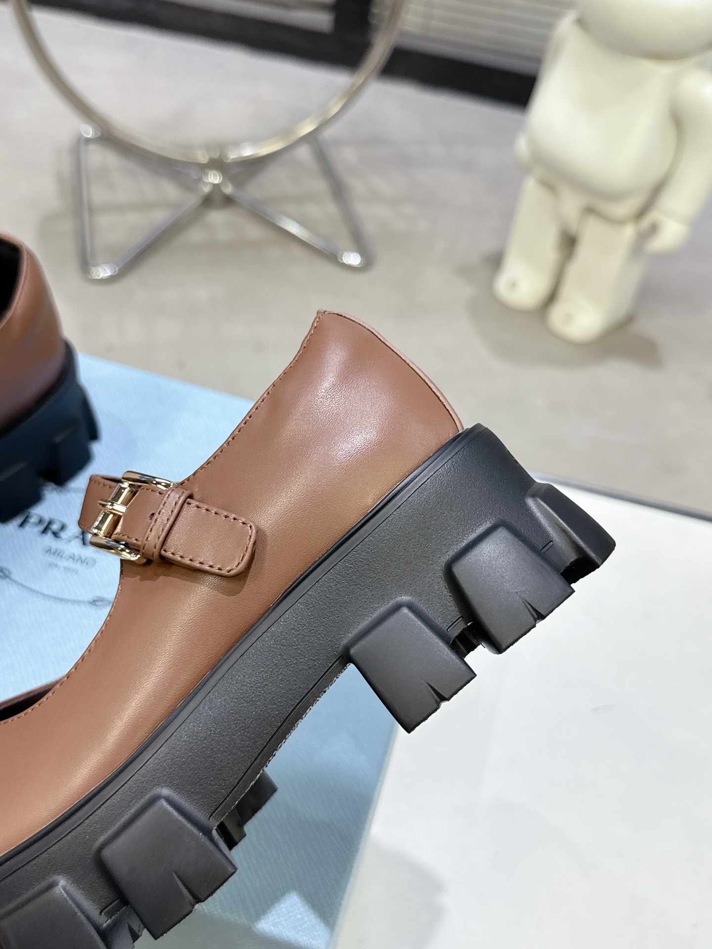 プラダ靴ブーツコピー2025年秋冬新作プラットフォームメリージェーンシューズ 324472最高級