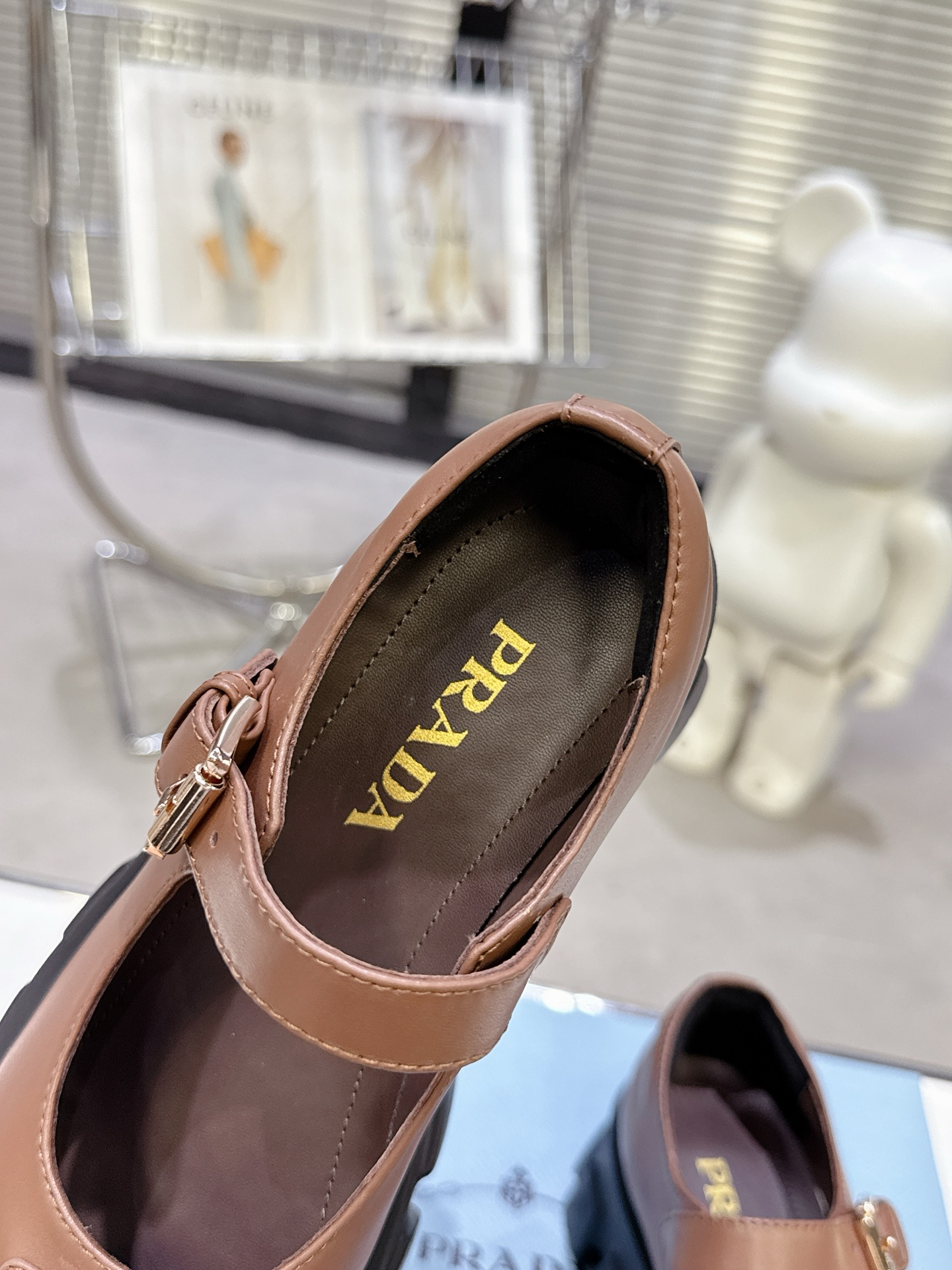 プラダ靴ブーツコピー2025年秋冬新作プラットフォームメリージェーンシューズ 324472代引きを販売