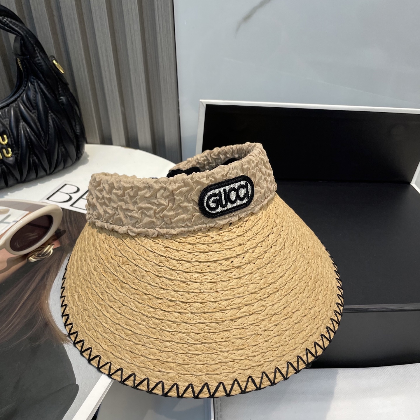 新作グッチコピー夏スイートな中空キャップ 344248素晴らしい価値N級品