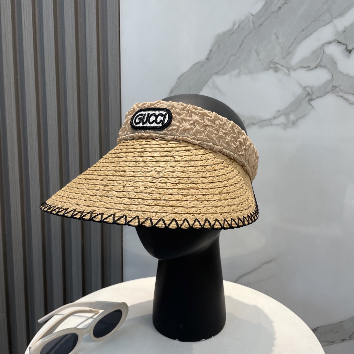 新作グッチコピー夏スイートな中空キャップ 344248素晴らしい価値