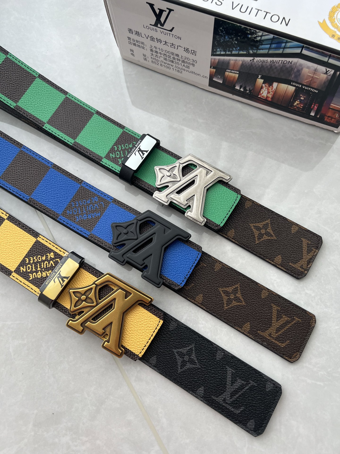 精巧な職人技ルイヴィトン男性3色ベルトコピー贈り物に最適 663266人気