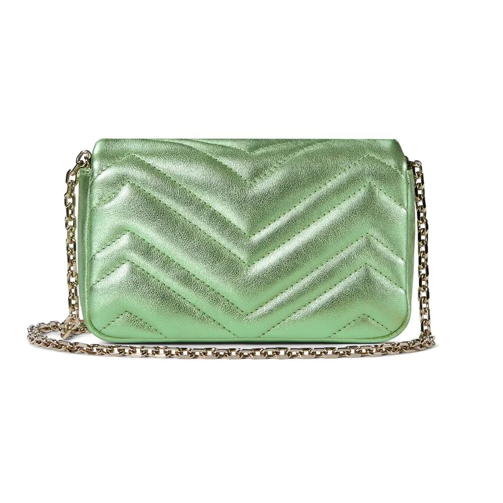 新商品新色グッチGGマーモントシリーズライトミントグリーン 841290-1個性的女子コピーバッグ人気