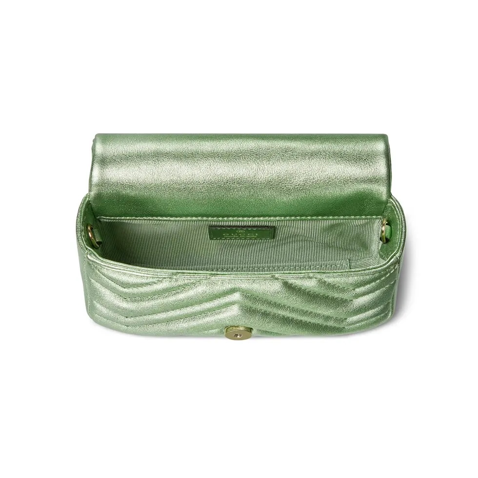 新商品新色グッチGGマーモントシリーズライトミントグリーン 841290-1個性的女子コピーバッグ最高級