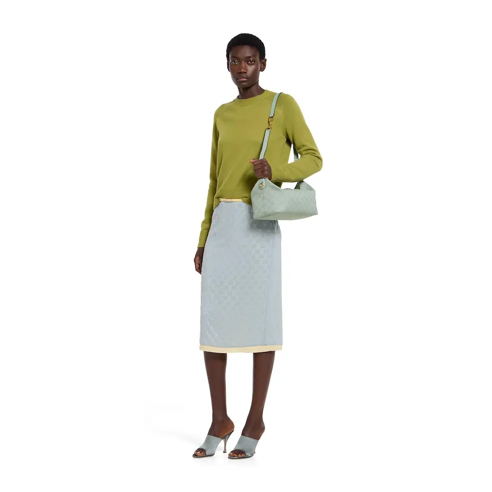 女子のブランドコピーグッチバニティシリーズ ライトブルー/キャンバス コスメバッグ 857799-1激安送料無料