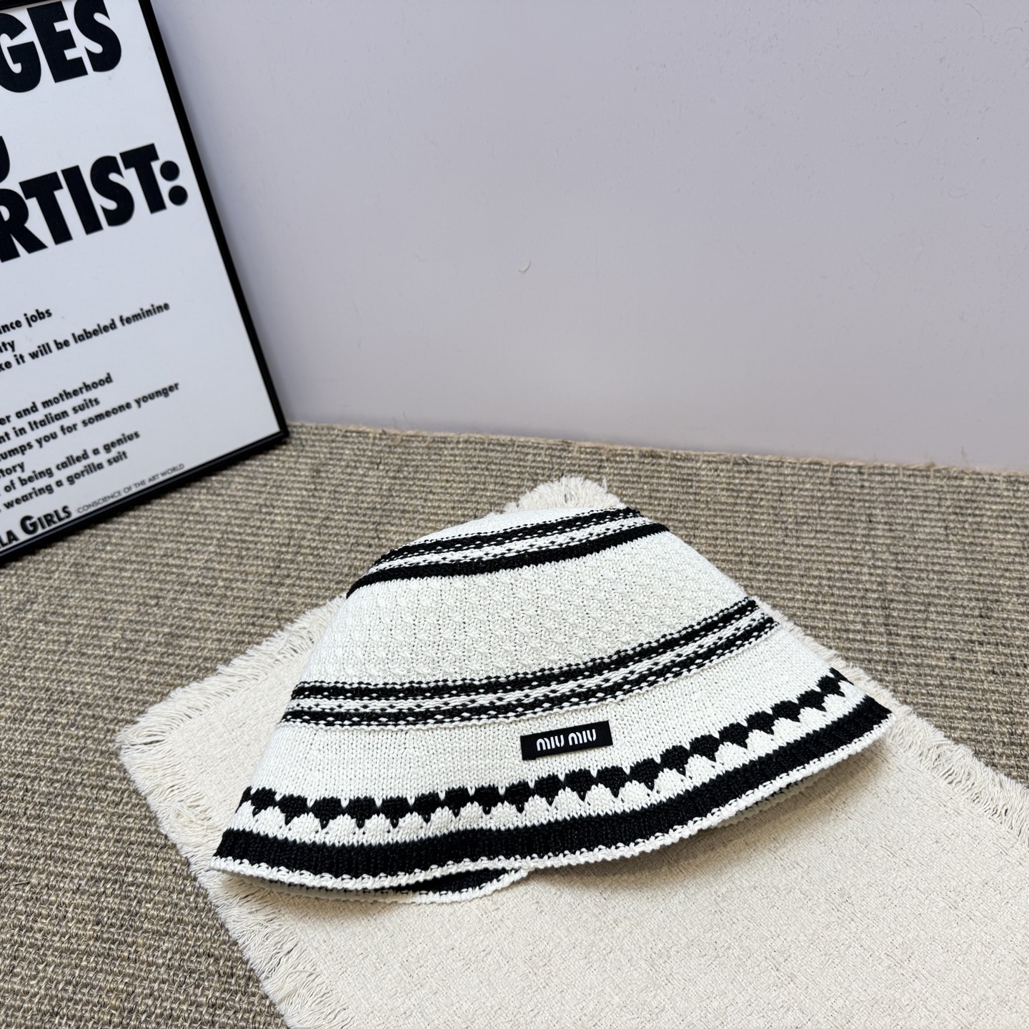 ミュウミュウ 2026年新作中空カラーブロック シンプル フィッシャーマンハット 126924N級品