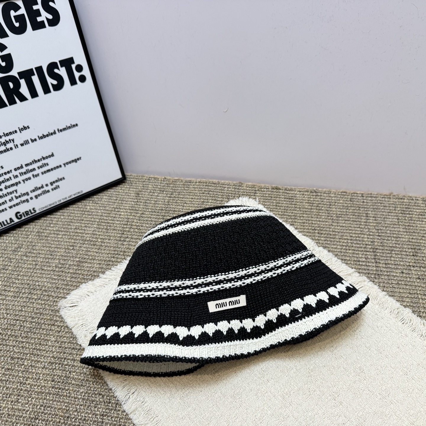 ミュウミュウ 2026年新作中空カラーブロック シンプル フィッシャーマンハット 126924代引きを販売