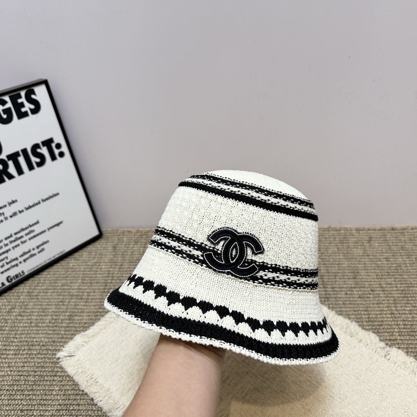 シャネル帽子ハットコピー2026新作中空カラーブロック シンプル フィッシャーマンハット 126925激安送料無料