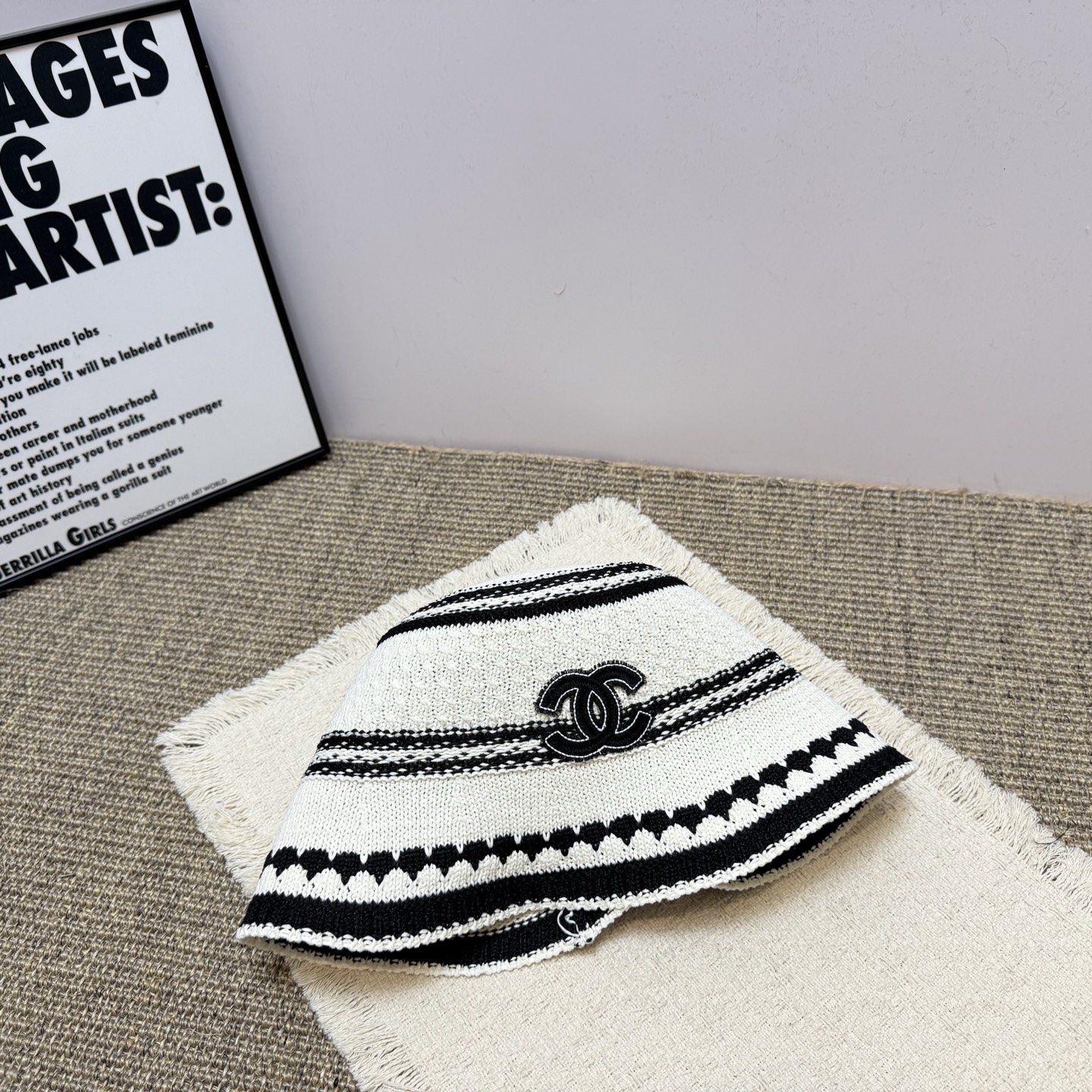 シャネル帽子ハットコピー2026新作中空カラーブロック シンプル フィッシャーマンハット 126925N級品