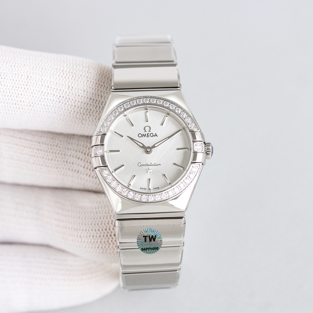 新製品発売：オメガ コンステレーションシリーズ 28mm 女性用クォーツ腕時計 129455激安送料無料