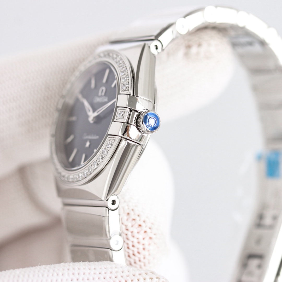 新製品発売：オメガ コンステレーションシリーズ 28mm 女性用クォーツ腕時計 129455N級品