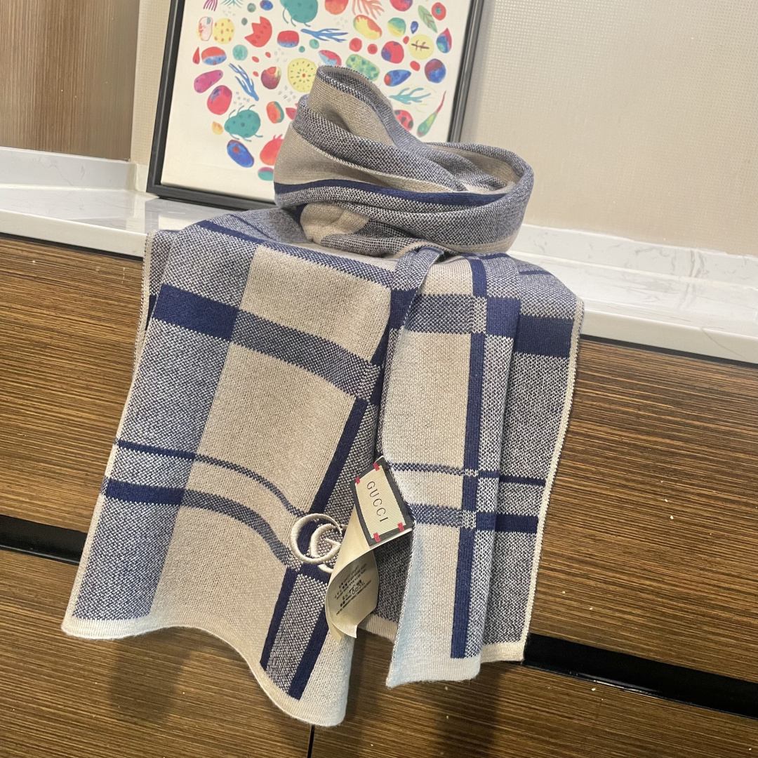 人気商品入荷グッチのユニセックスニット偽物スカーフ 130130安心と信頼老舗高い品質