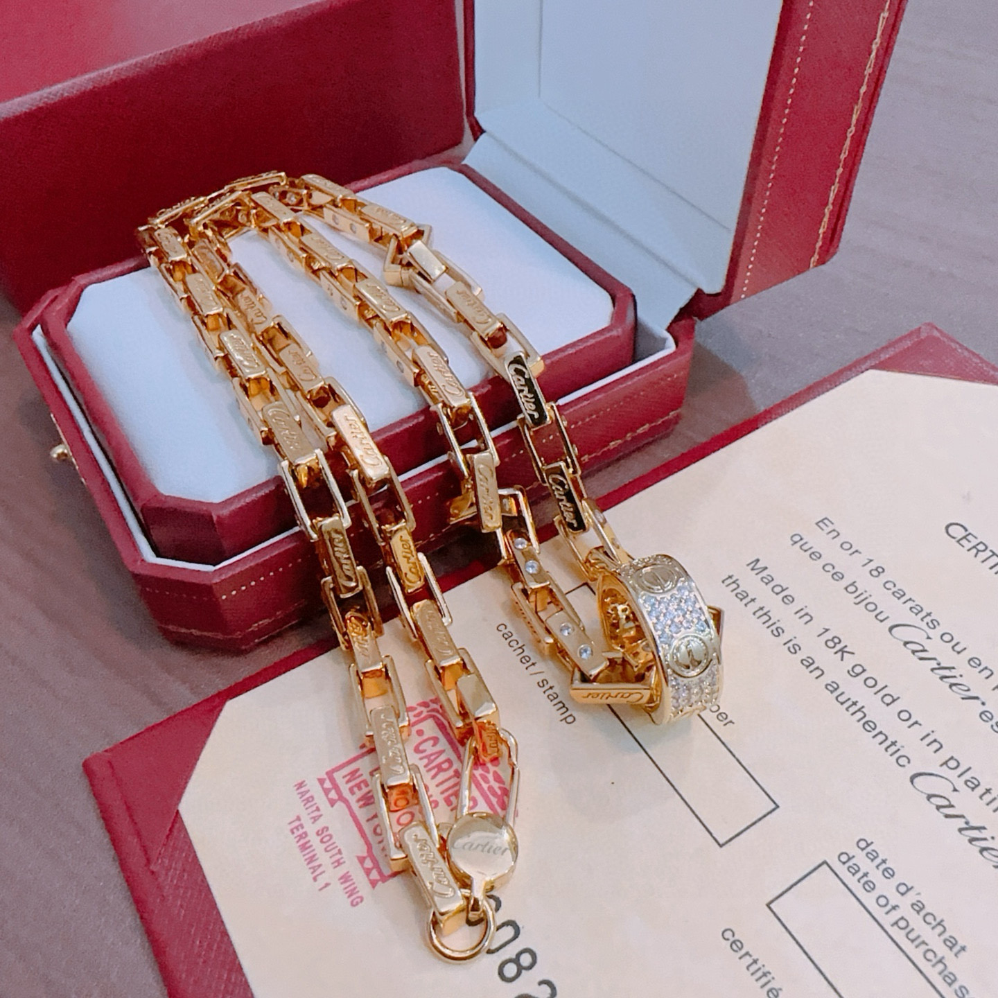 高品質のカルティエのダイヤモンドネックレスコピー 446497最良の選択代引きを販売