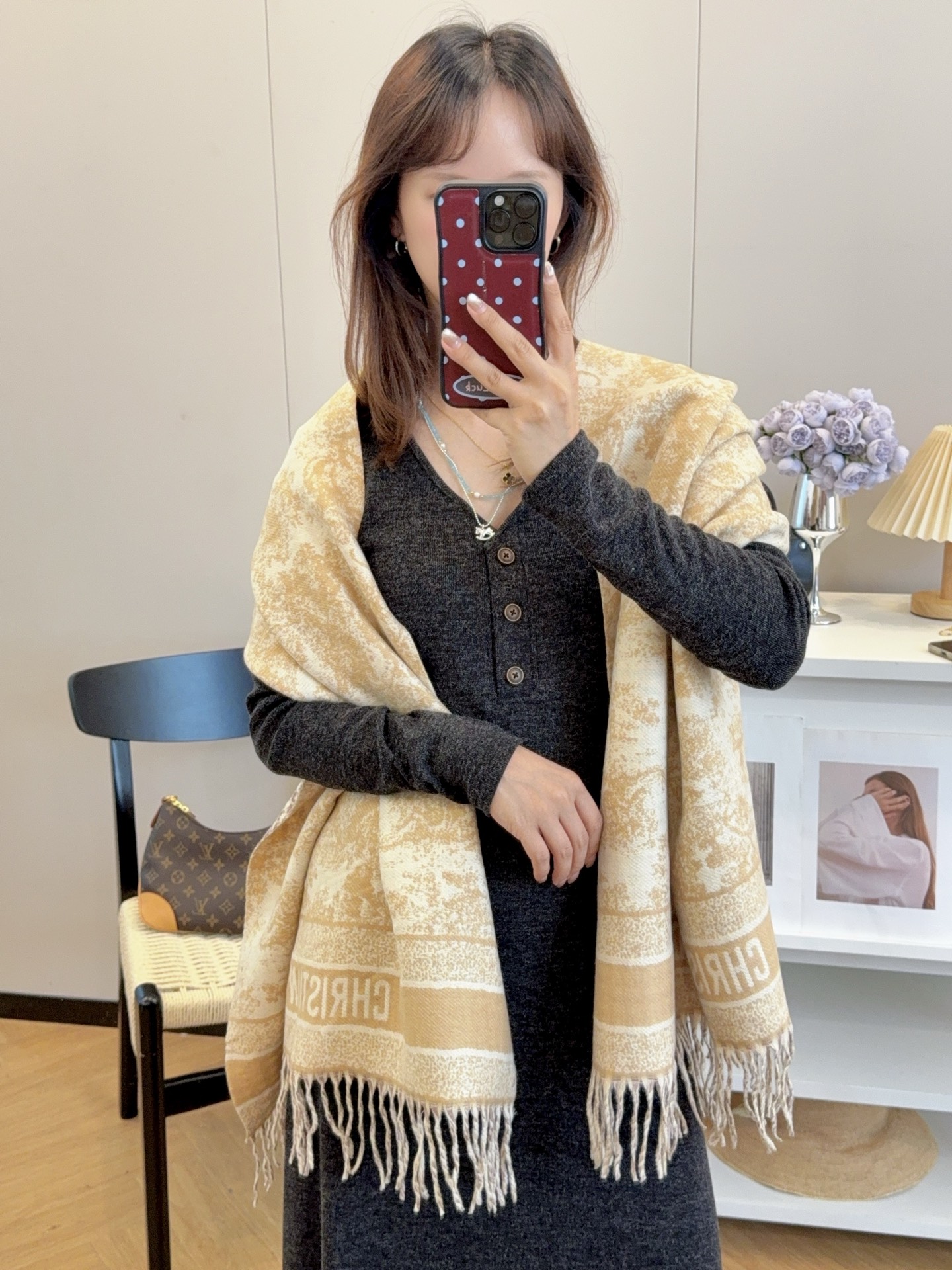 2025年秋冬 ユニセックス級カシミヤニットN級品マフラー 547811安心と信頼老舗