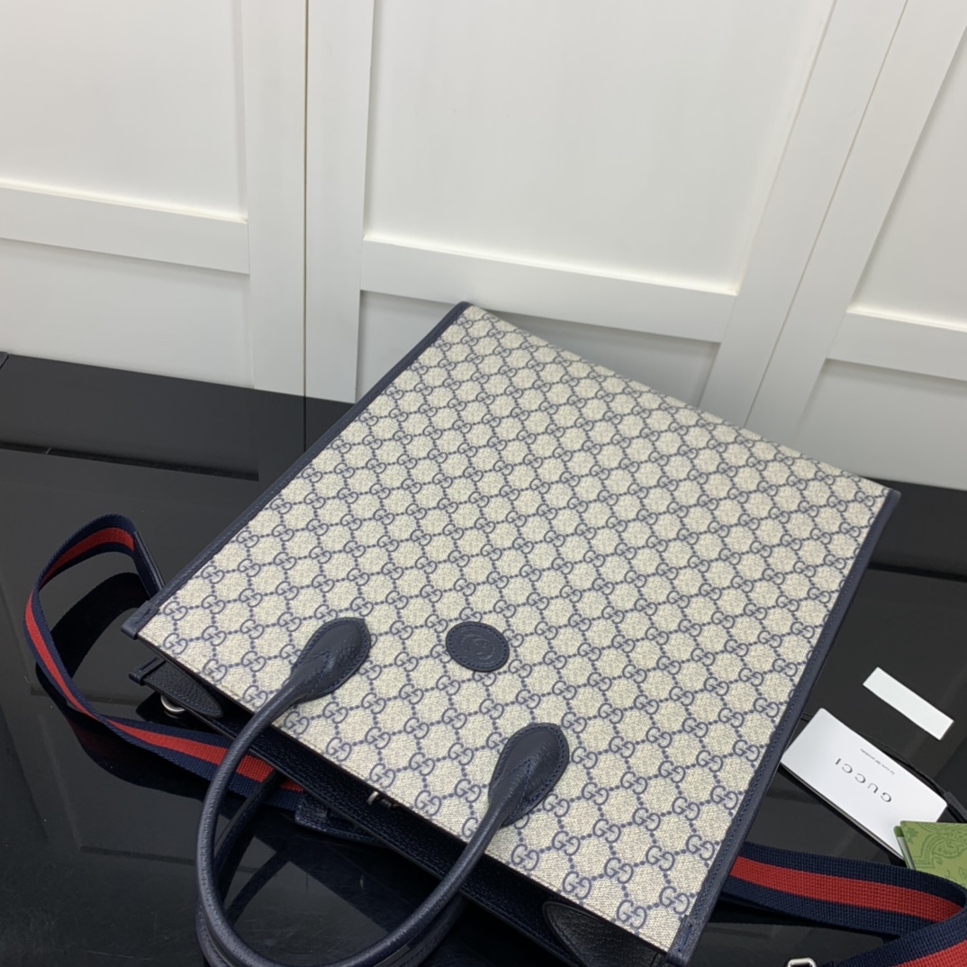 グッチの新作男性ブルービニール＆レザーブランド通販バッグ 674155激安送料無料