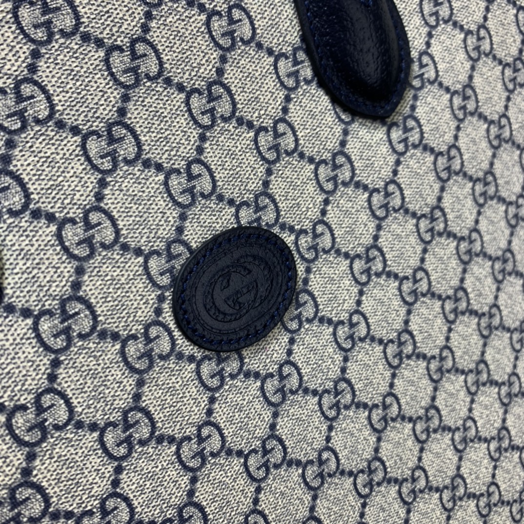 グッチの新作男性ブルービニール＆レザーブランド通販バッグ 674155高い品質