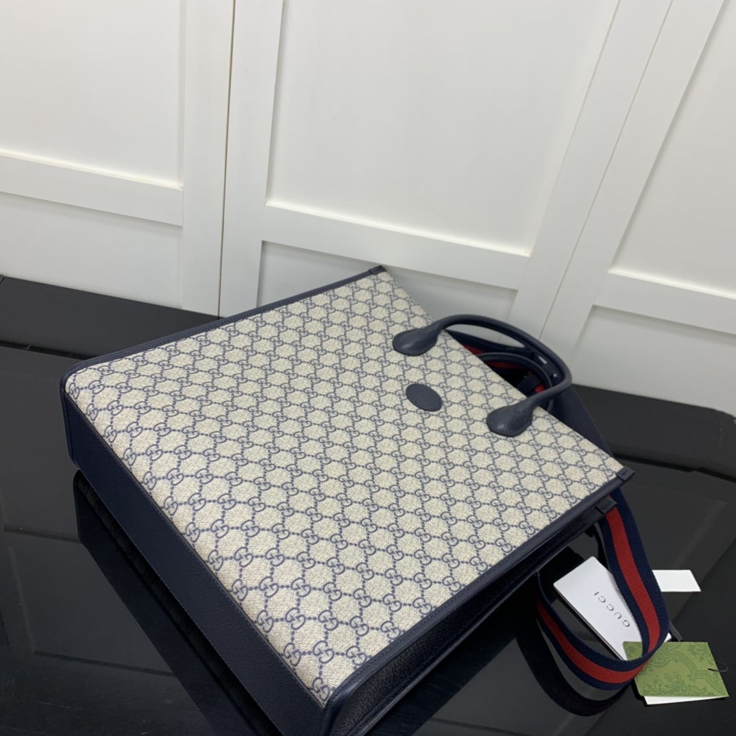 グッチの新作男性ブルービニール＆レザーブランド通販バッグ 674155N級品