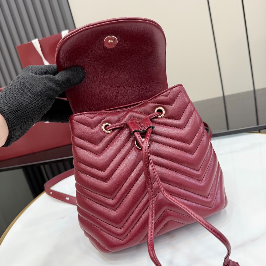 人気色彩豊富グッチバックパックワインレッド系 ミニバッグ 売れ筋 855921通販