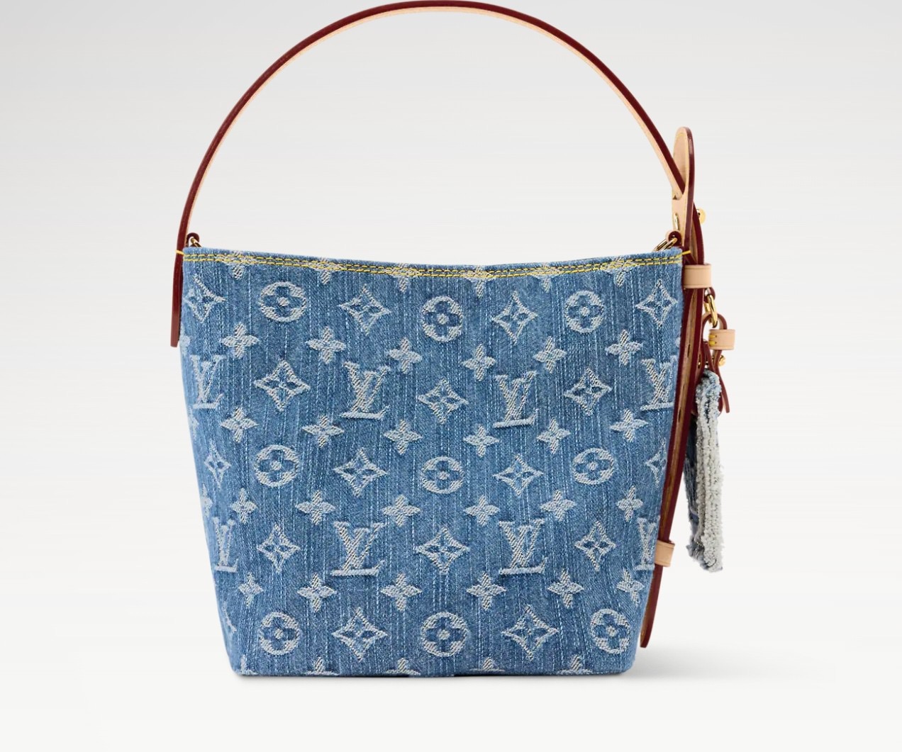 ブランド認知度で有名ですルイ・ヴィトンハンドバッグ偽物ブルーデニム バケットバッグ M28107人気