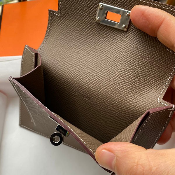エルメス トコンパクト偽物 財布 ケリーポケッコピーhe19132高い品質