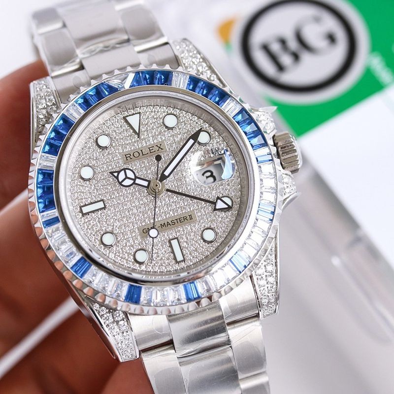 新作ロレックス 偽物 腕時計 GMTマスター2 スーパーコピー自動巻き ホワイトゴールド メンズ/シルバー 116759SA高い品質