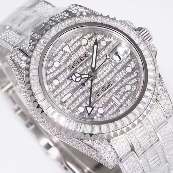 新作 Rolex ロレックス GMTマスター2 コピー  時計 自動巻き メンズ シルバー 116769TBR通販