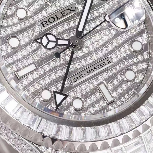 新作 Rolex ロレックス GMTマスター2 コピー  時計 自動巻き メンズ シルバー 116769TBR高い品質