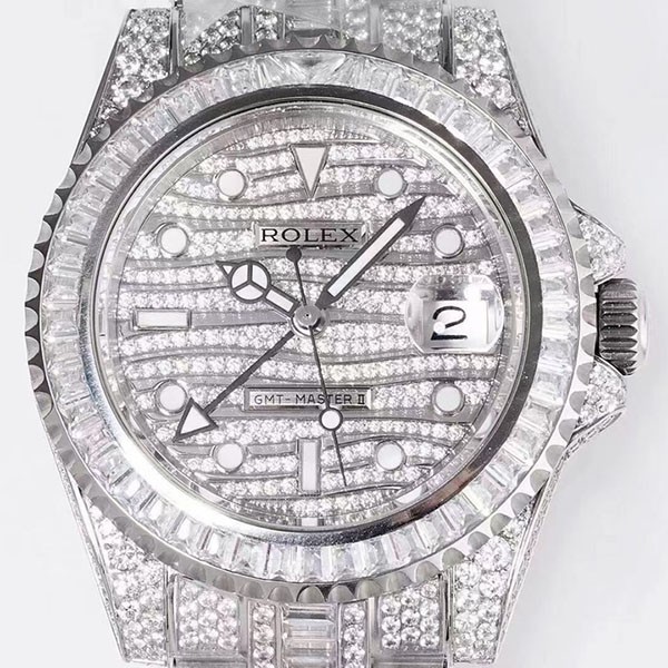 新作 Rolex ロレックス GMTマスター2 コピー  時計 自動巻き メンズ シルバー 116769TBR