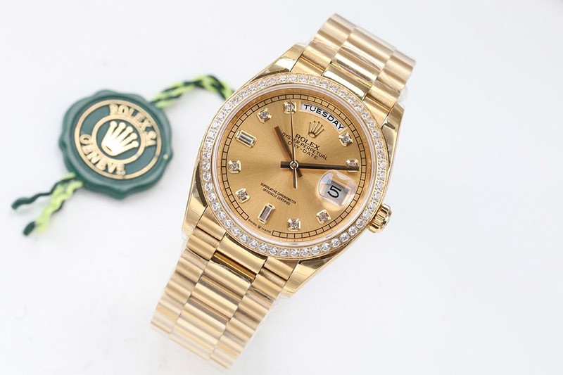 ロレックス スーパーコピー 腕時計 デイデイト シャンパン 36mm 128348RBR-3