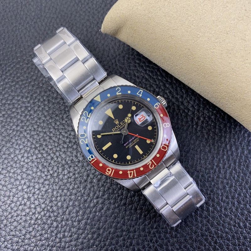 ロレックス コピー 時計 GMTマスター 自動巻き ステンレススチール メンズ ブラック 16752N級品