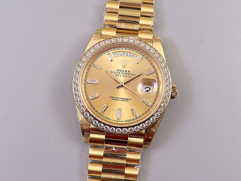 ロレックス  ROLEX スーパーコピー 腕時計 デイデイト 40mm シャンパン メンズ 228348RBR