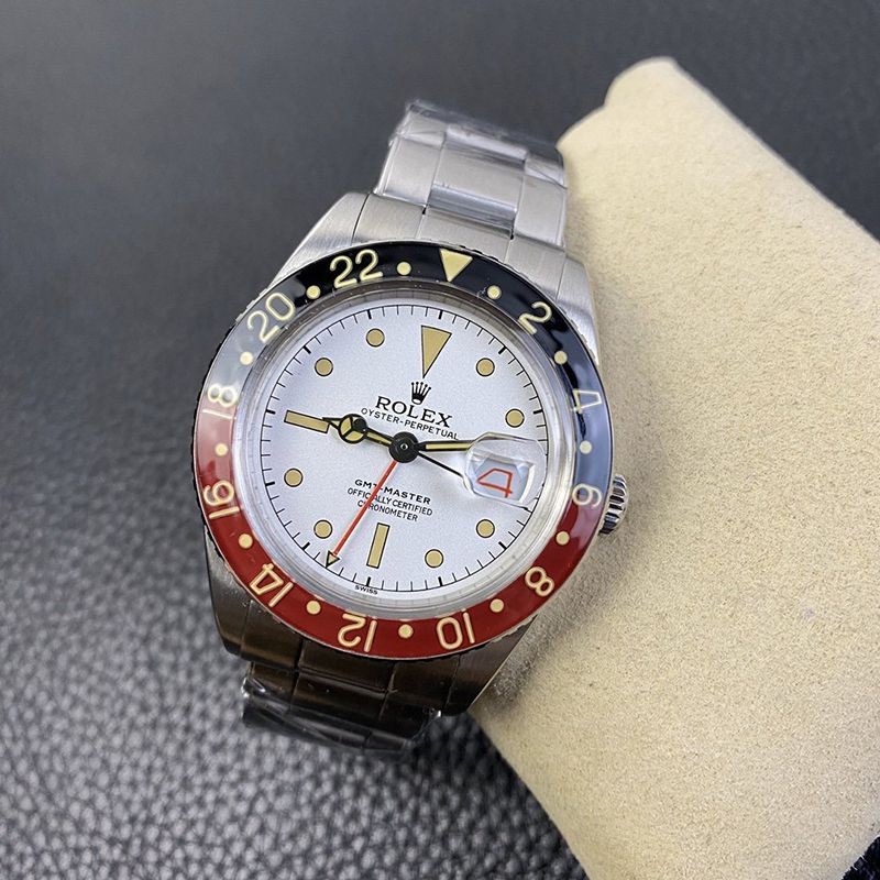 ロレックス  偽物 腕時計★GMTマスター 自動巻き ステンレススチール メンズ ホワイト 2836最高級