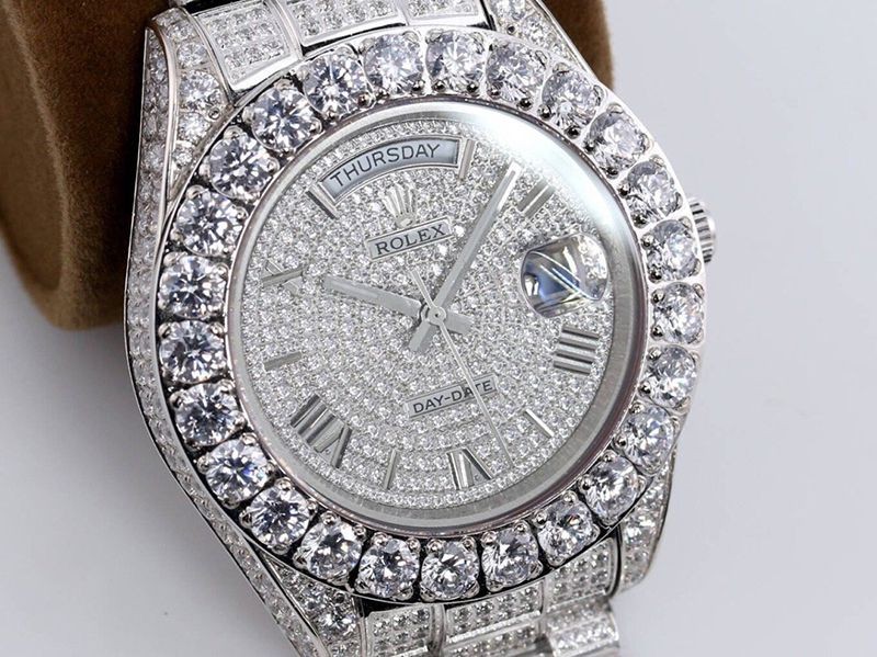 ロレックス ROLEX 時計 スーパーコピー 39MM メンズ ホワイト 全面ダイヤ デイデイト roj31634 限定激安送料無料