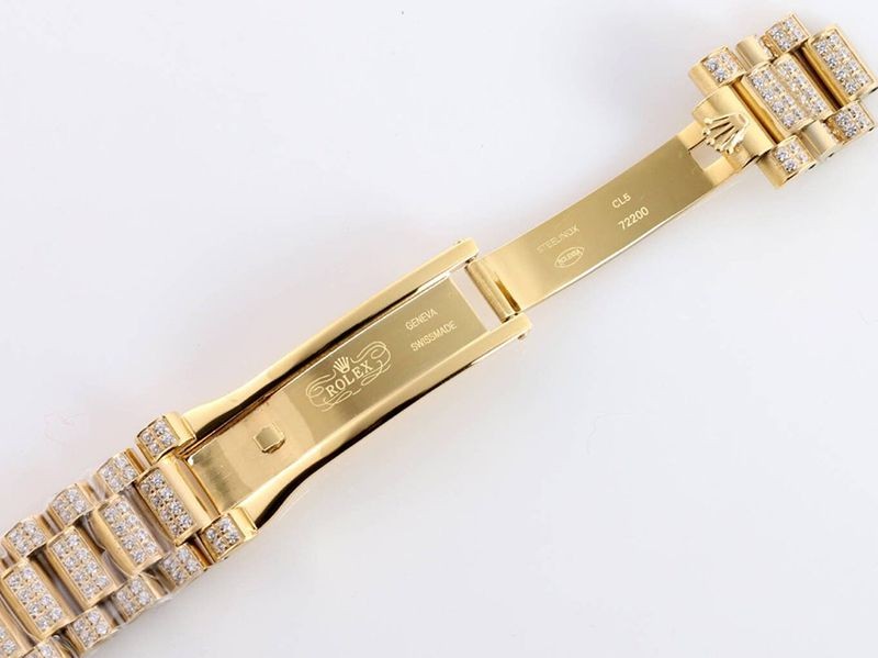 ロレックス ROLEX 偽物 腕時計 39MM メンズ ブラック 全面ダイヤ デイデイト roo42615N級品