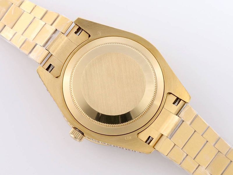ロレックス ROLEX 偽物 腕時計 39MM メンズ ブラック 全面ダイヤ デイデイト roo42615代引きを販売