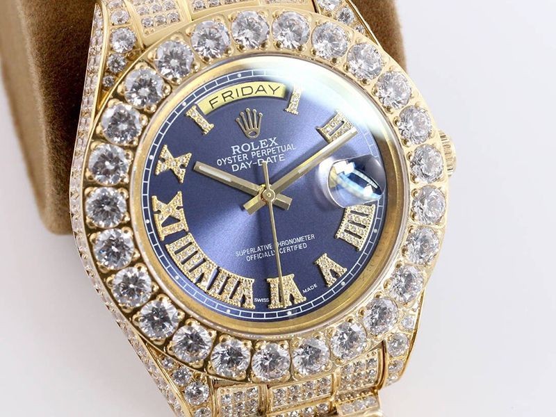 ロレックス ROLEX スーパーコピー 腕時計  デイデイト 39MM メンズ パープル ダイヤモンドベゼル roo45419通販