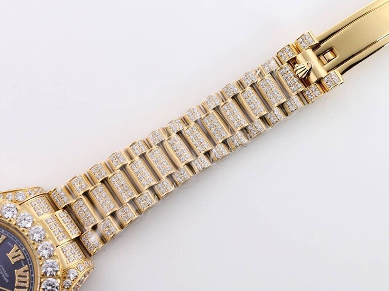 ロレックス ROLEX スーパーコピー 腕時計  デイデイト 39MM メンズ パープル ダイヤモンドベゼル roo45419最高級