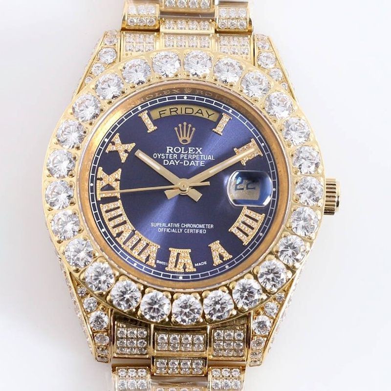 ロレックス ROLEX スーパーコピー 腕時計  デイデイト 39MM メンズ パープル ダイヤモンドベゼル roo45419