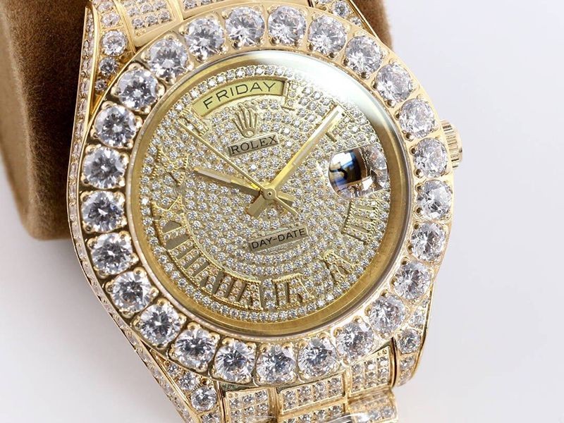 人気ロレックス ROLEX スーパーコピー 腕時計  デイデイト 39MM メンズ シャンパン 全面ダイヤド ros21771通販