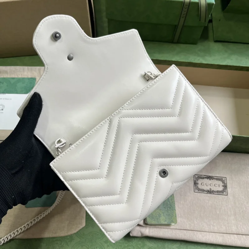 グッチ マーモント偽物 グリーン コレクション キルティング ミニバッグ474575-2