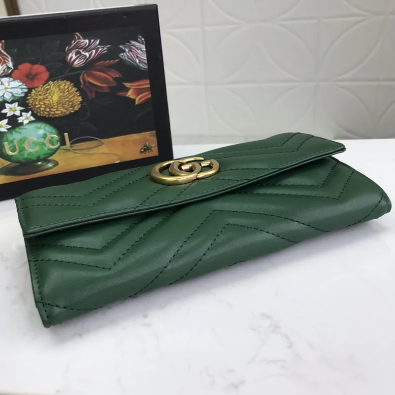 グッチコピー長財布N級品 マーモントシリーズ グリーン 443436-2