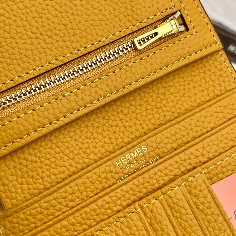 エルメススーパーコピー短財布 ゴールドバックル ライチ柄 5120-1