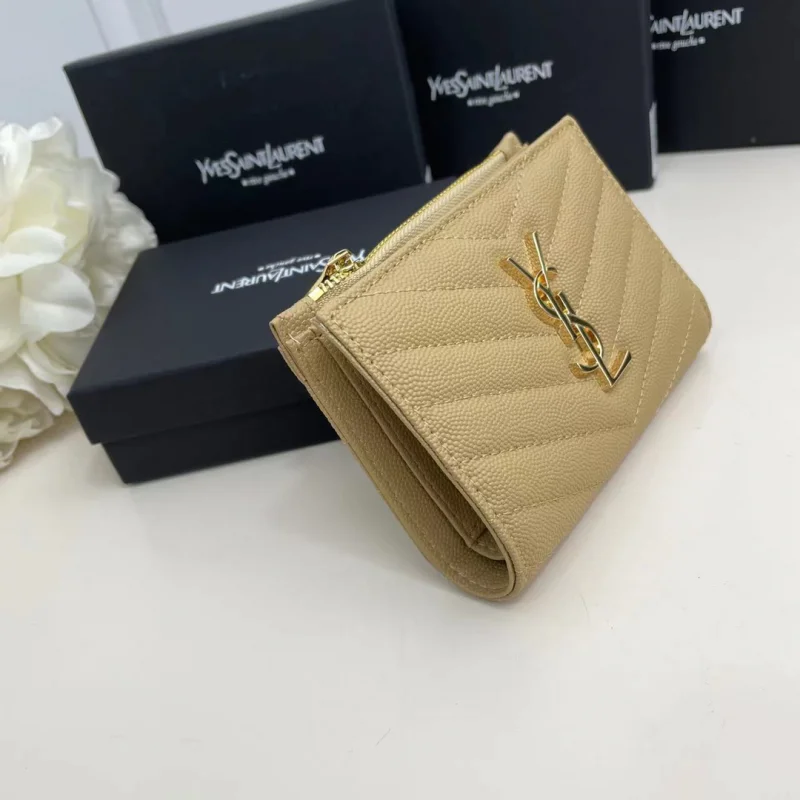 高品質のサンローランモノグラム ツーピースジッパー財布 06623