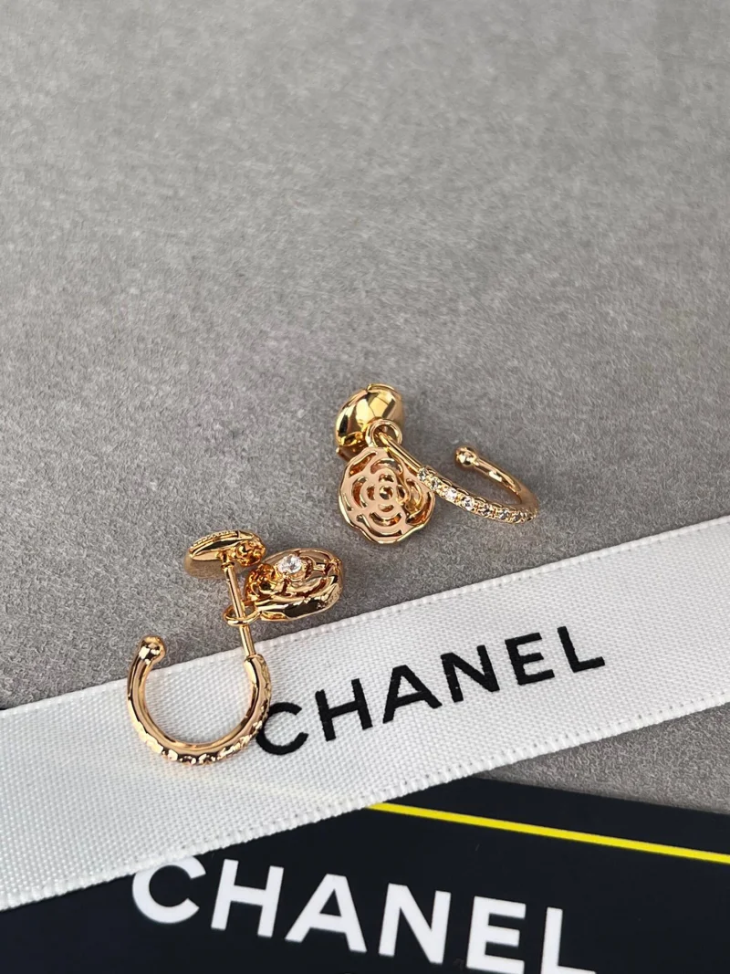 大人気シャネルローズゴールド カメリア イヤリング カメリア シリーズ18K ゴールド高級ジュエリー 336041