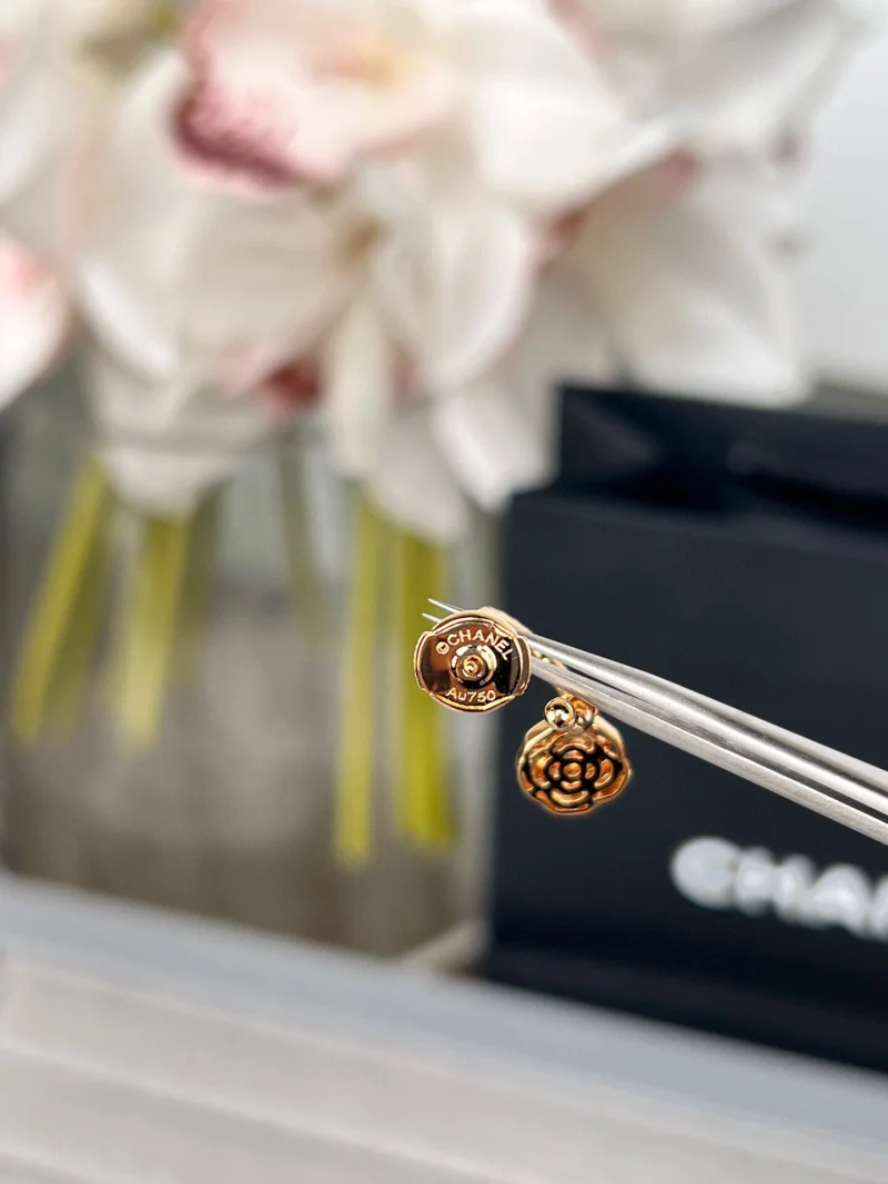 大人気シャネルローズゴールド カメリア イヤリング カメリア シリーズ18K ゴールド高級ジュエリー 336041