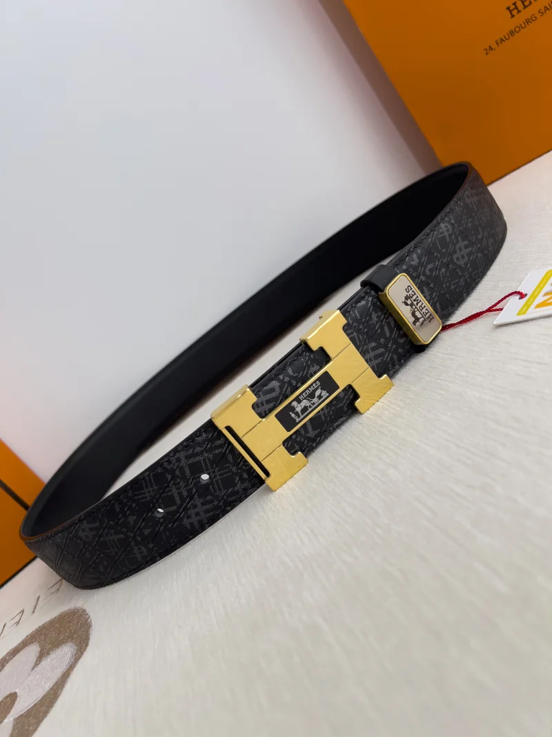 202新品コピーエルメス両面第一層牛革ベルト 445490