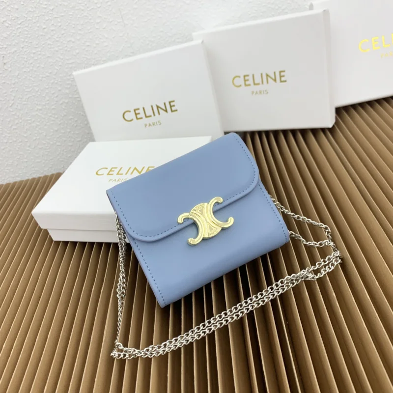 セリーヌコピースモールシャイニースムースシープスキンフラップ激安財布 143919