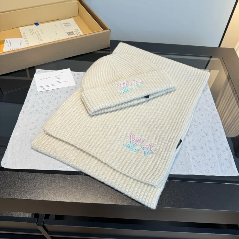 ルイヴィトン偽物マフラーコピー新定番スカーフと帽子のセット品質保証! 146691