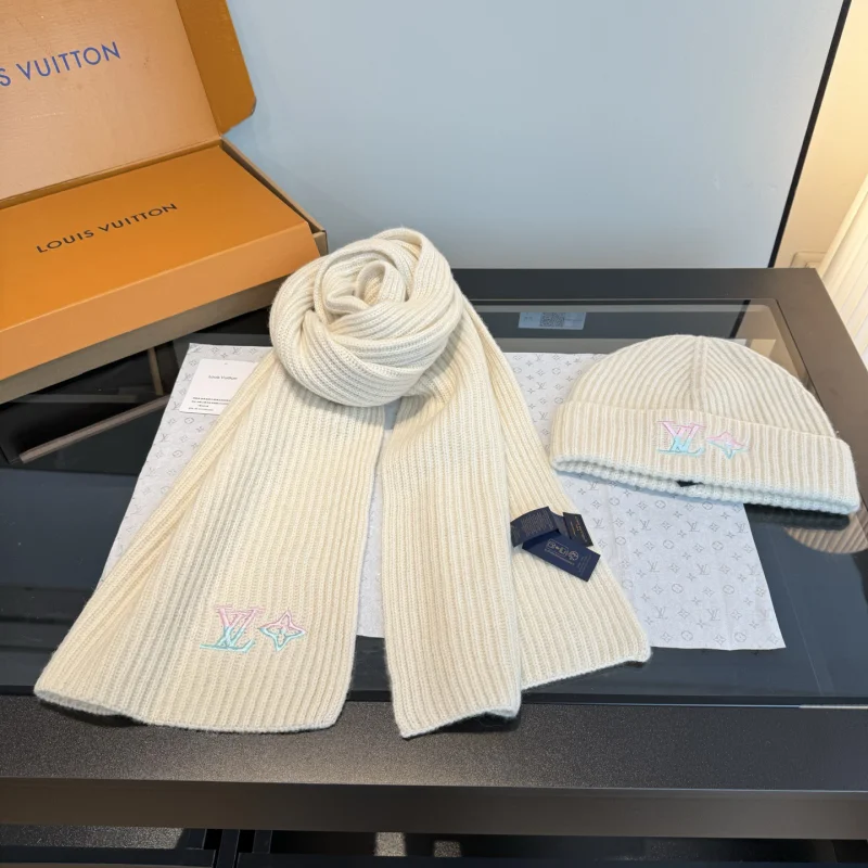 ルイヴィトン偽物マフラーコピー新定番スカーフと帽子のセット品質保証! 146691