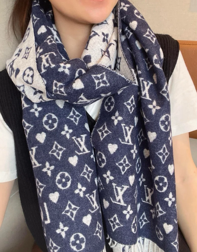ルイ・ヴィトン可愛いの限定版ハート柄カシミアスカーフコピー 569336