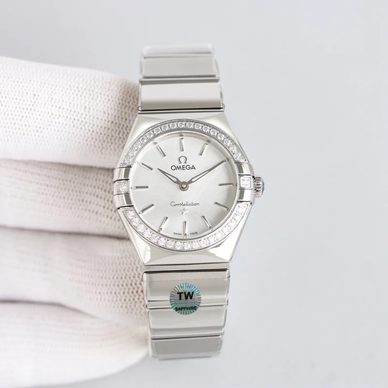 新製品発売:オメガ コンステレーションシリーズ 28mm 女性用クォーツ腕時計 129455